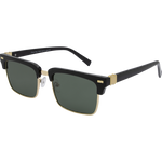 Relic Premium Polarised Rectangle Clubmaster Retro Sunglasses - Black G15